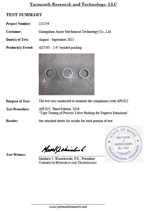 API 622 Materials and Corrosion Report - AZ7501